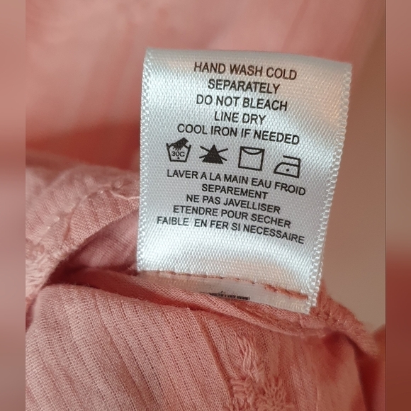 RO&DE Floral Embroidered Top Bow Tie Pink Womens Size XS Feminine Coquette Girly - Picture 9 of 9